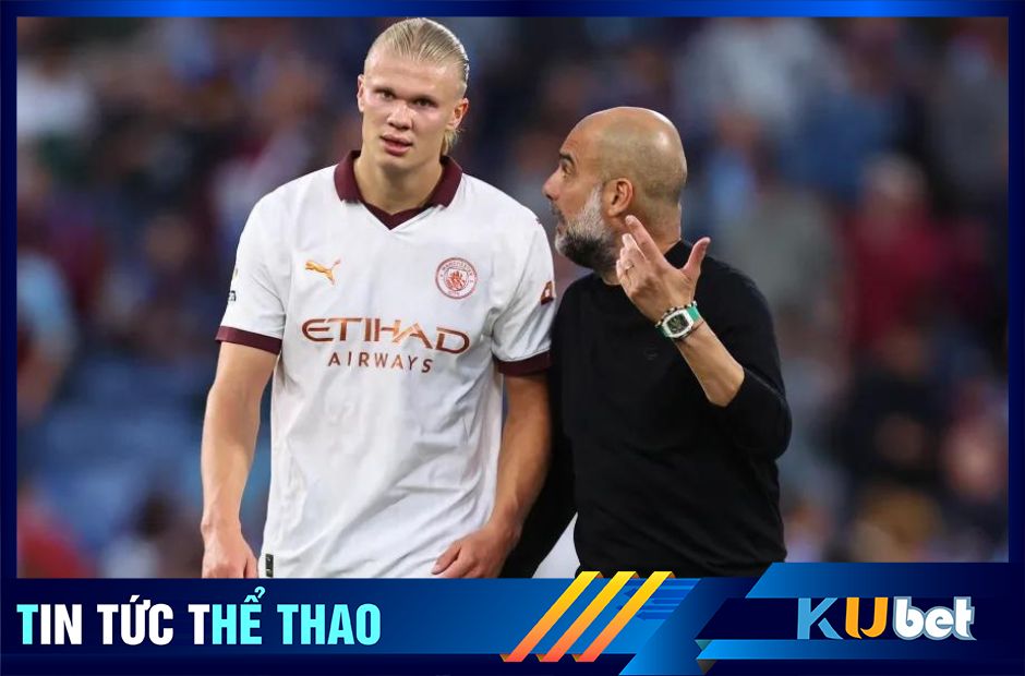 Kubet cập nhật hình ảnh Pep Guardiola trao đổi chiến thuật với Haaland