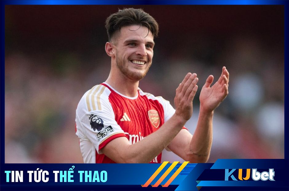 Kubet cập nhật hình ảnh Declan Rice trong màu áo CLB Arsenal