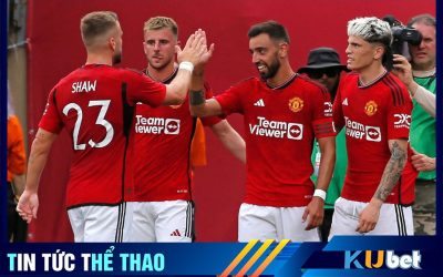 Kubet cập nhật hình ảnh các cầu thủ của Man Utd cùng nhau ăn mừng bàn thắng