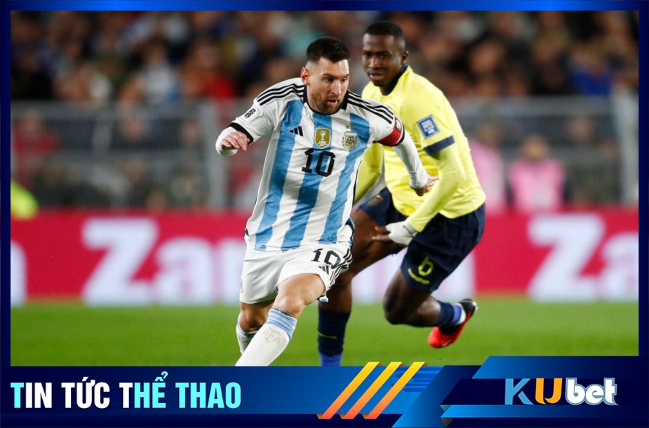 Kubet cập nhật hình ảnh khoảnh khắc Messi đi bóng qua 3 hậu vệ của Ecuador trong chiến thắng 1-0 hôm 08/09