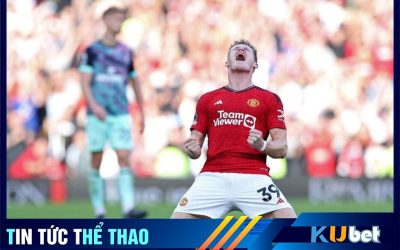 Kubet cập nhật hình ảnh McTominay ăn mừng bàn thắng nâng tỷ số lên 2-1 cho Man Utd