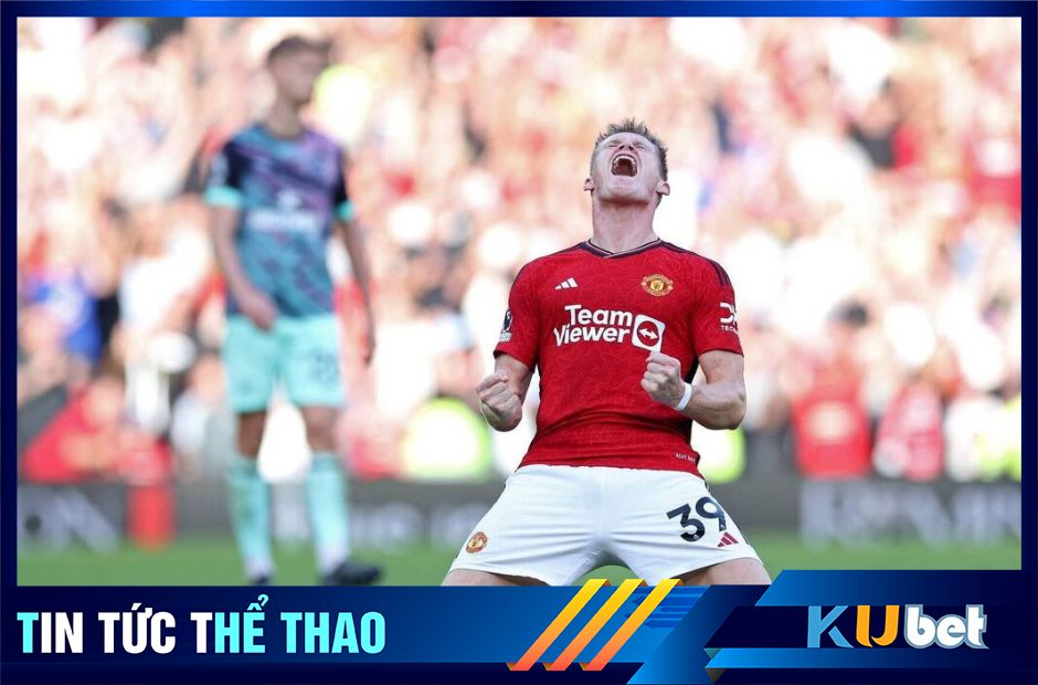 Kubet cập nhật hình ảnh McTominay ăn mừng bàn thắng nâng tỷ số lên 2-1 cho Man Utd