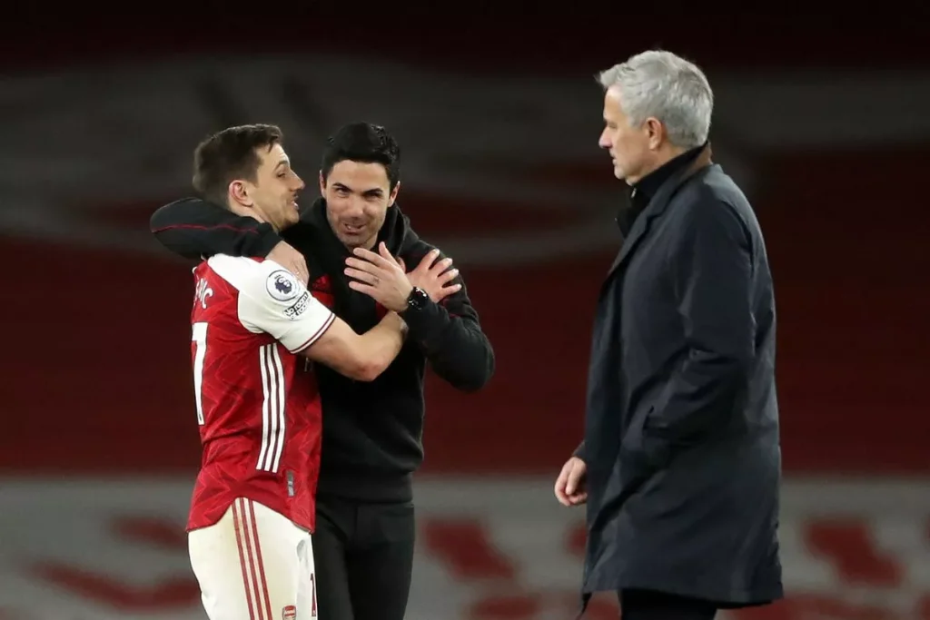 Jose Mourinho trước đó đã đưa ra dự đoán lớn về Mikel Arteta ( Hình ảnh: Kubet)