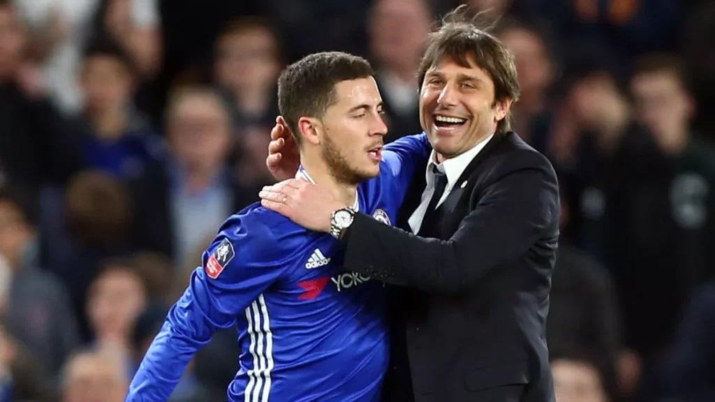 Eden Hazard đã chia sẻ về thời gian làm việc dưới thời Antonio Conte (Hình ảnh: Kubet)