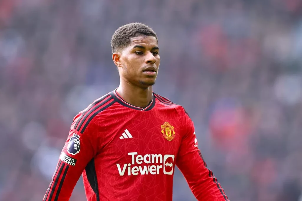 Marcus Rashford đã ghi bàn cho Manchester United trong trận gặp Everton vào cuối tuần nhưng đã trải qua một mùa giải đáng thất vọng ( Hình ảnh: Kubet)