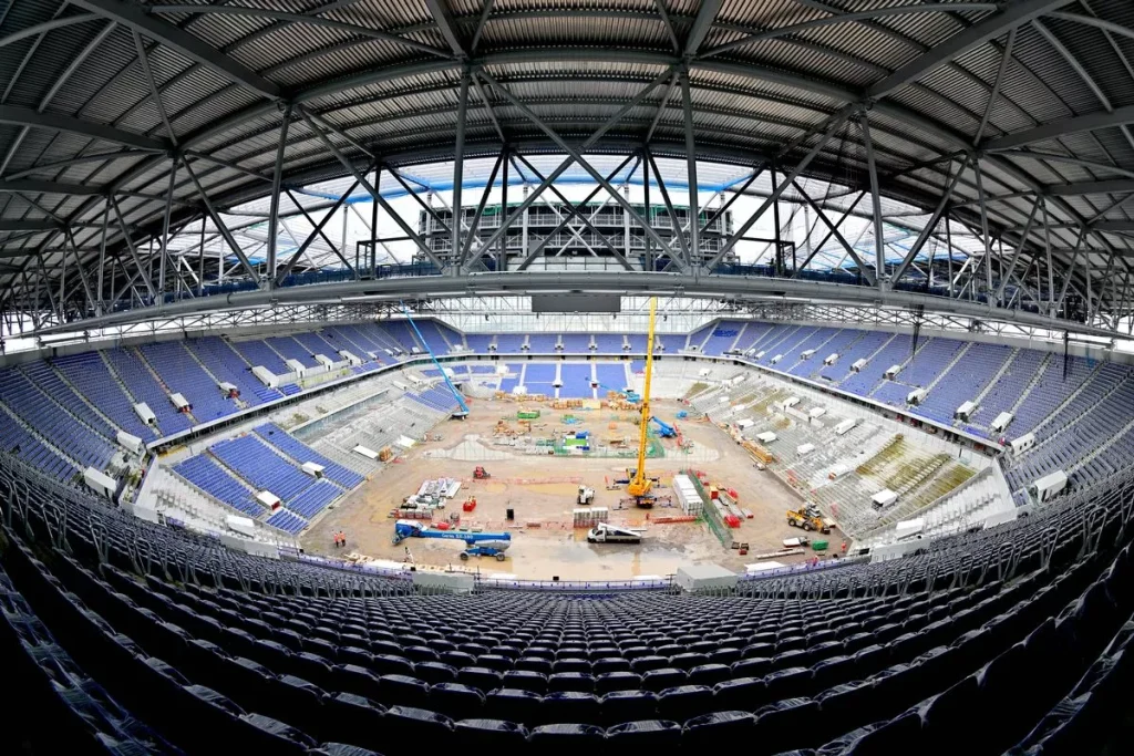Everton đang xây dựng sân vận động mới tại Bramley-Moore Dock ( Hình ảnh: Kubet)
